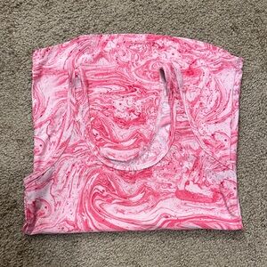 No Boundaries Pink and White Swirl Top